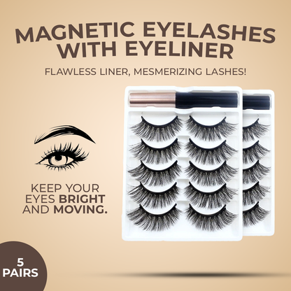 Magnetic Eyelashes With Eyeliner